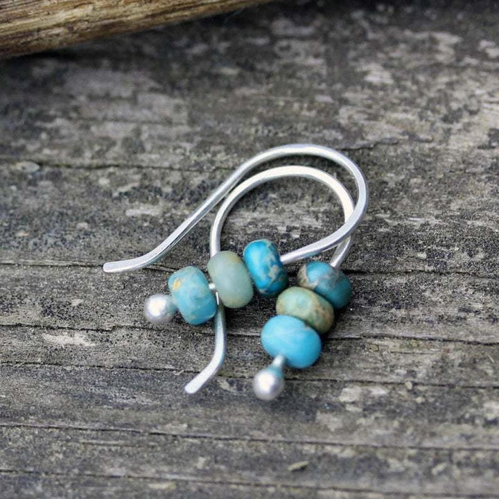 Retro Turquoise Oorbellen