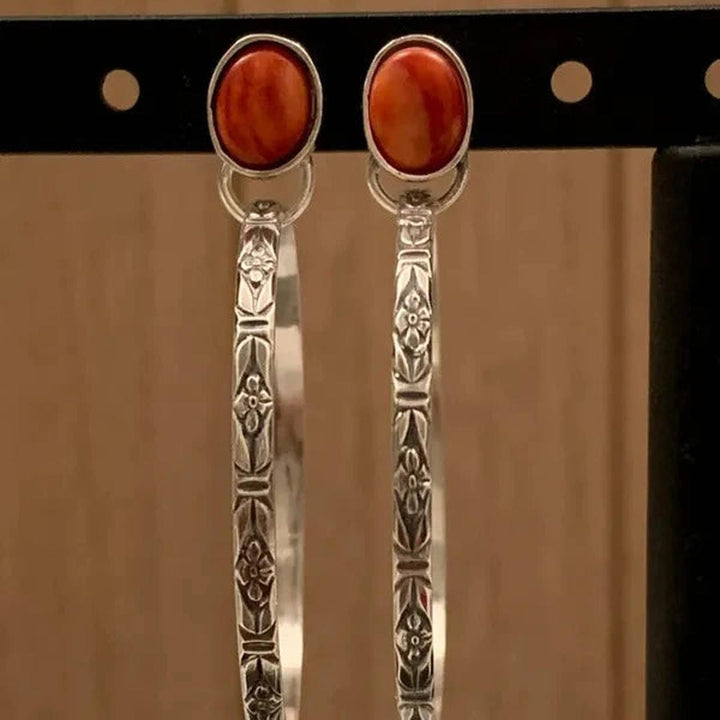 Vintage Onyx Boho Chic Oorbellen