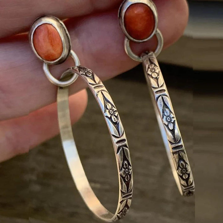 Vintage Onyx Boho Chic Oorbellen