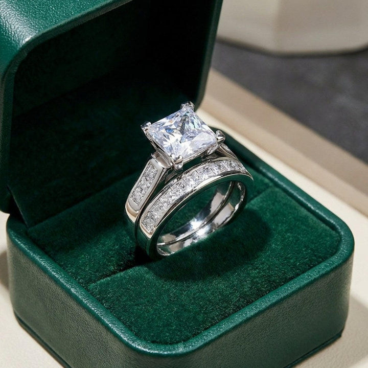 Exquise Zirconia Belofte Ring Set