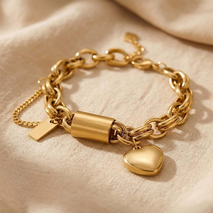 Gouden Hart Schakelarmband