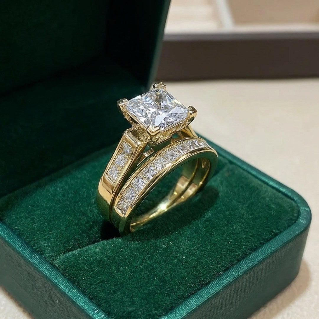 Exquise Zirconia Belofte Ring Set