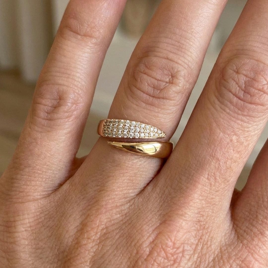 Soepele Crossover Wrap Ring