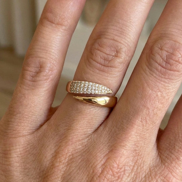 Soepele Crossover Wrap Ring