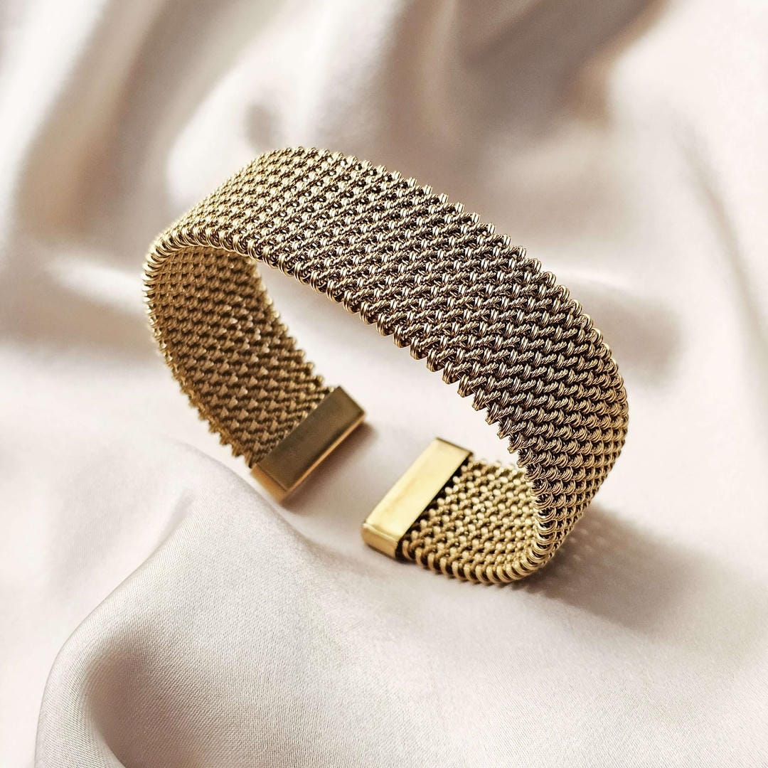 Vintage Vlecht Mesh Open Klassieke Armband