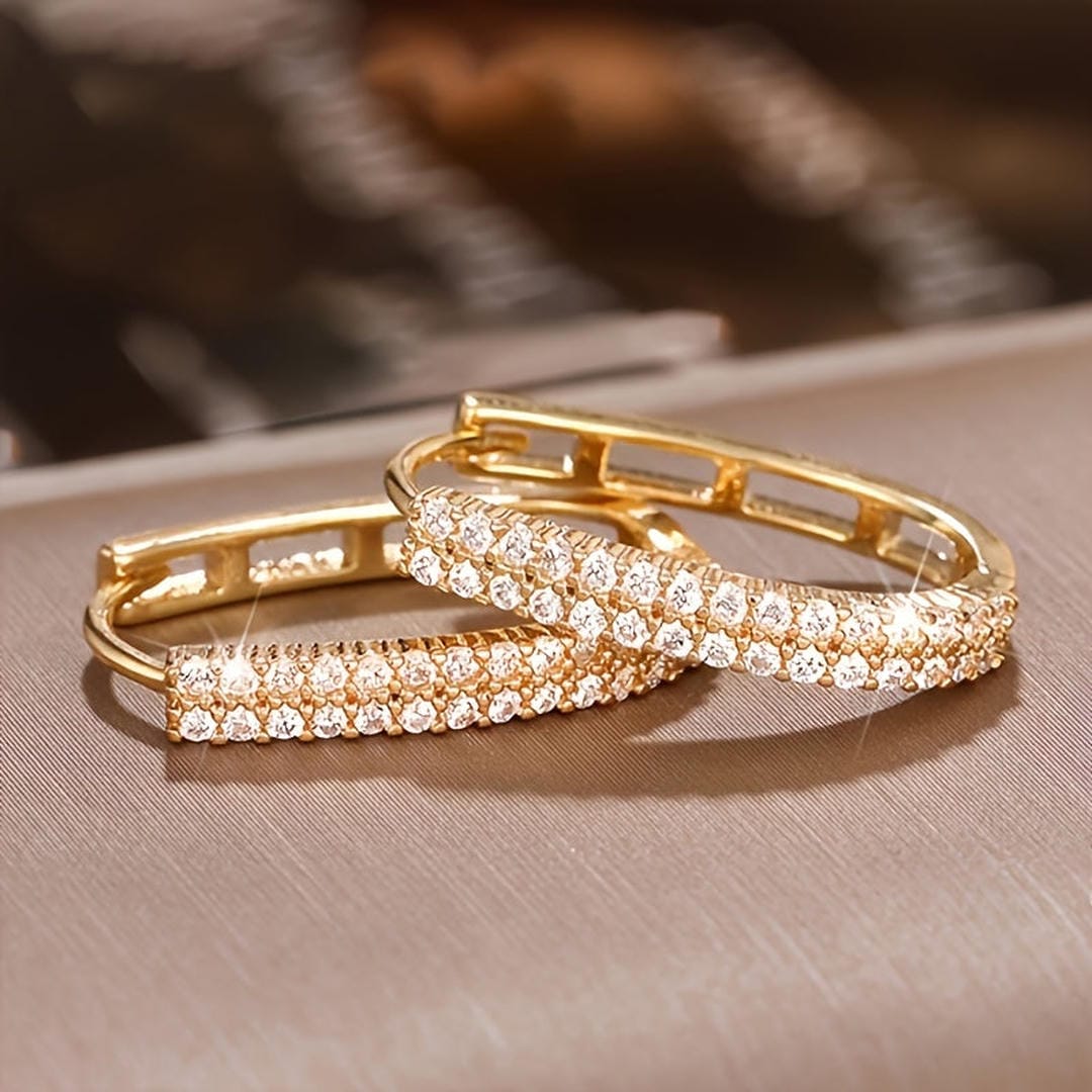 Elegante Circulaire Zirkonia Oorbellen