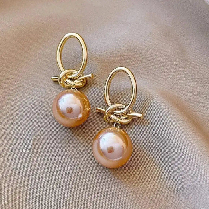 Elegante Roze Parel Dangle Oorbellen