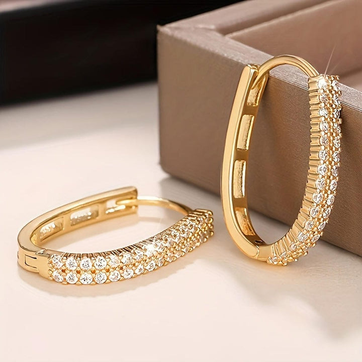 Elegante Circulaire Zirkonia Oorbellen