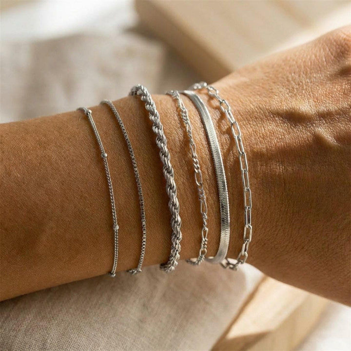 Boho Retro Cubaanse Armband Set