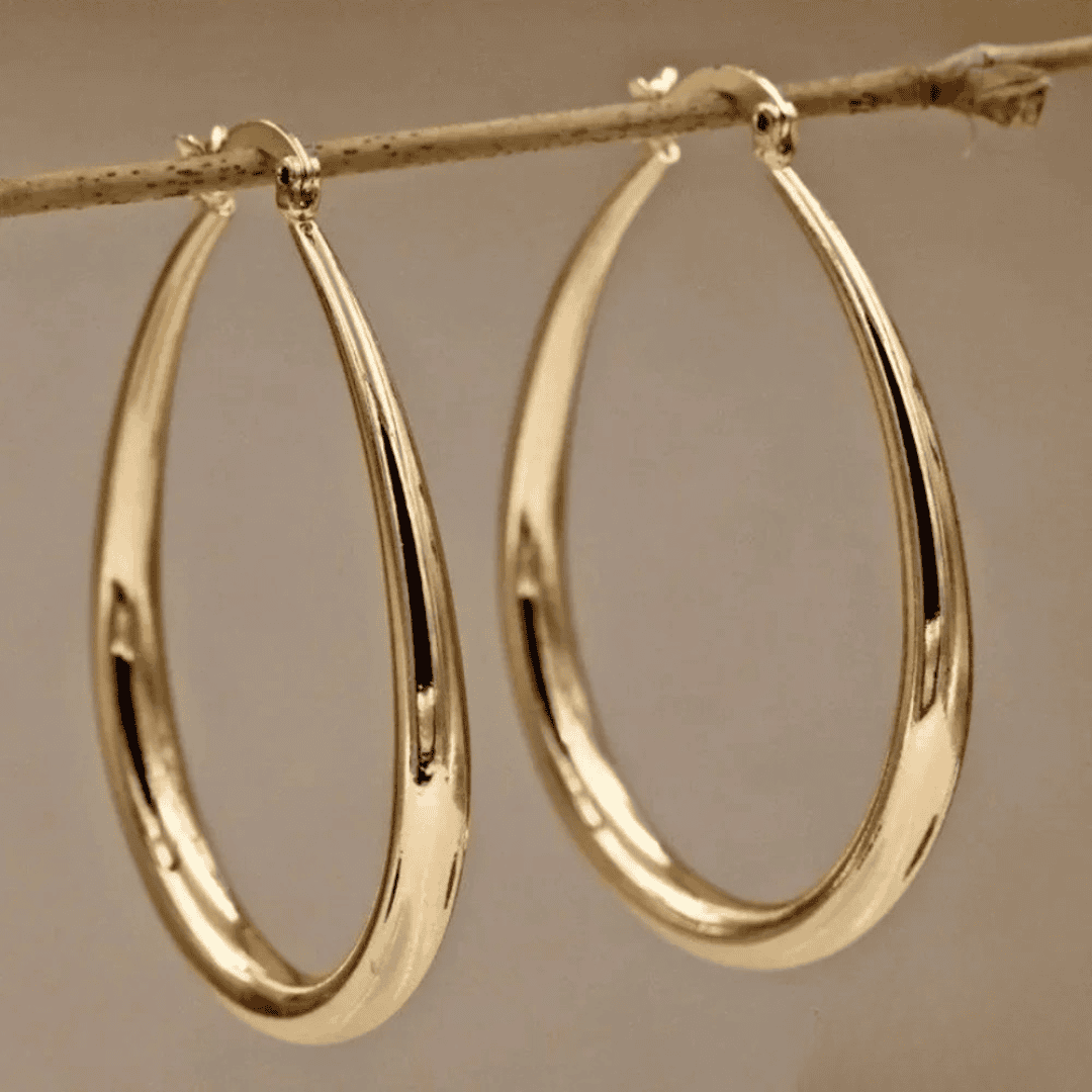 Elegante Gouden Hoepel Oorbellen