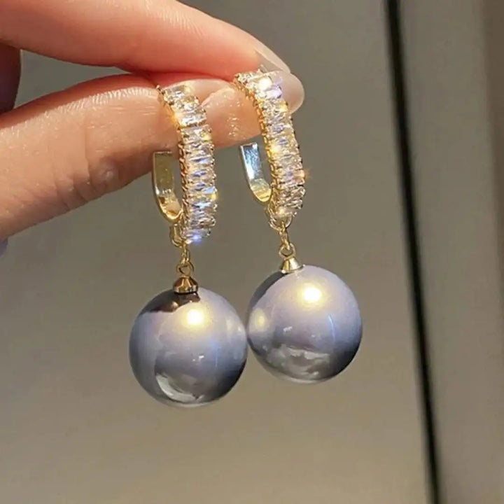 Elegante Parel en Zirkonia Oorbellen
