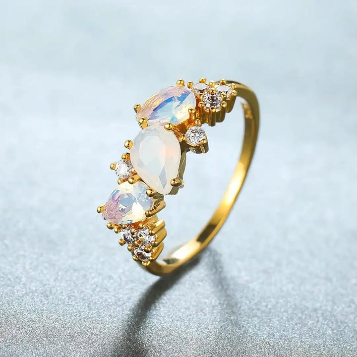 Vintage Gouden Maansteen Ring