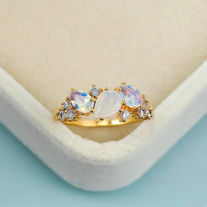Vintage Gouden Maansteen Ring