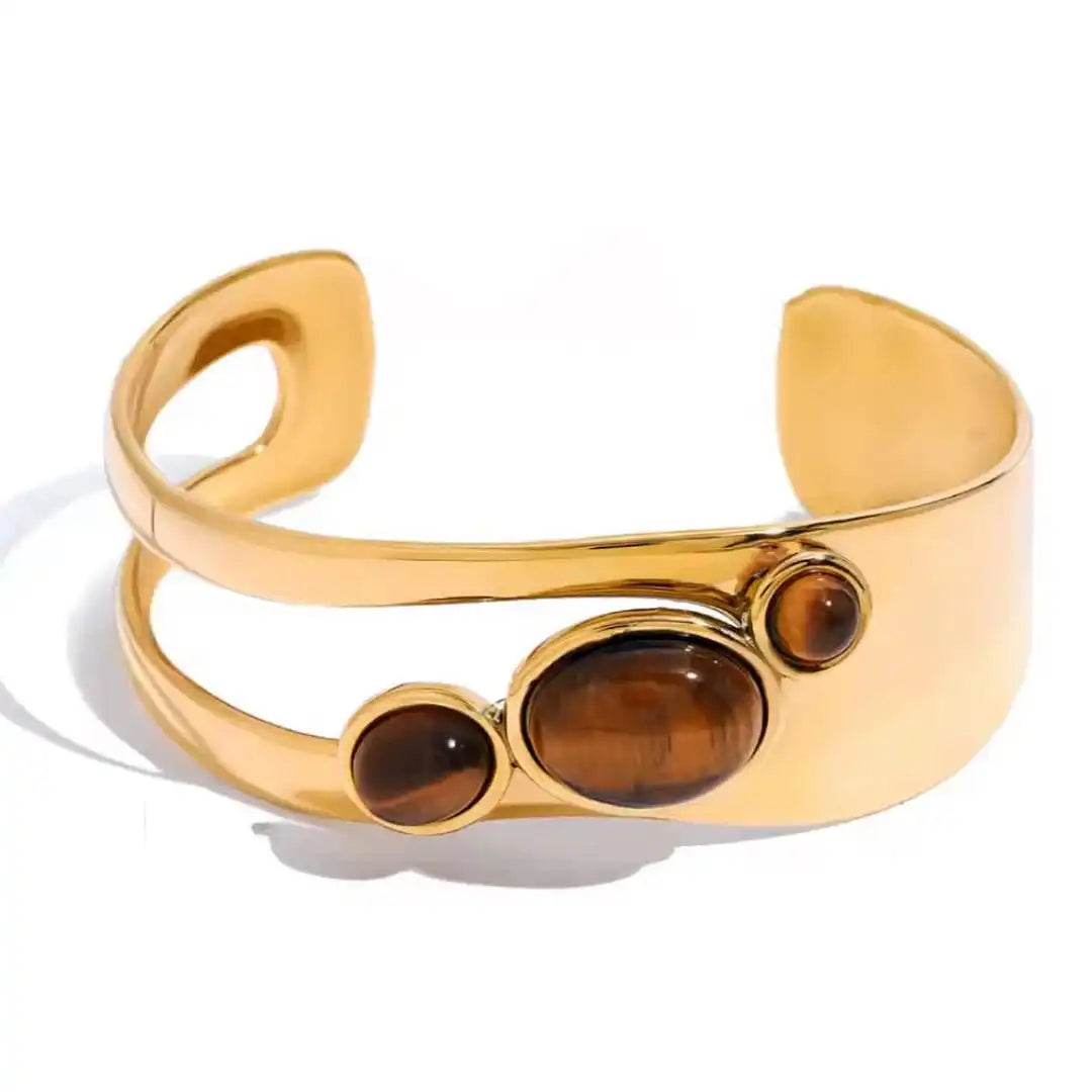 Vintage Gouden Tijgeroog Armband