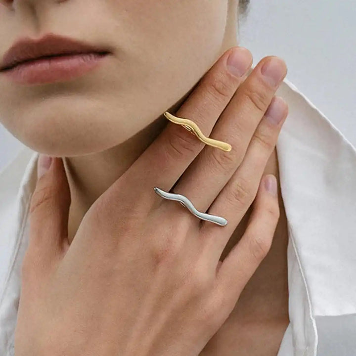 Minimalistische Gouden Tak Ring