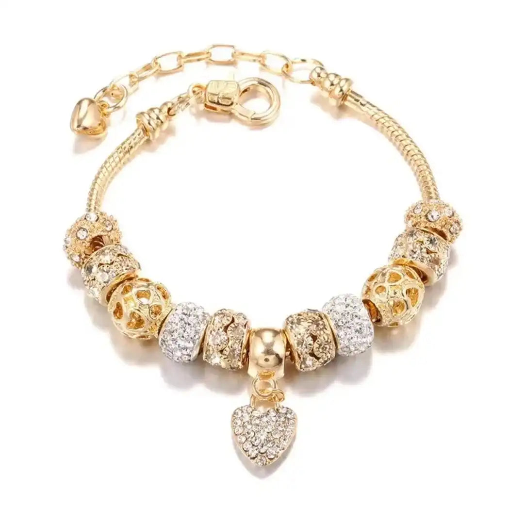 Chunky Gouden Hart Armband