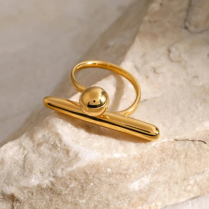 Tijdloze Gouden Ster Verstelbare Ring