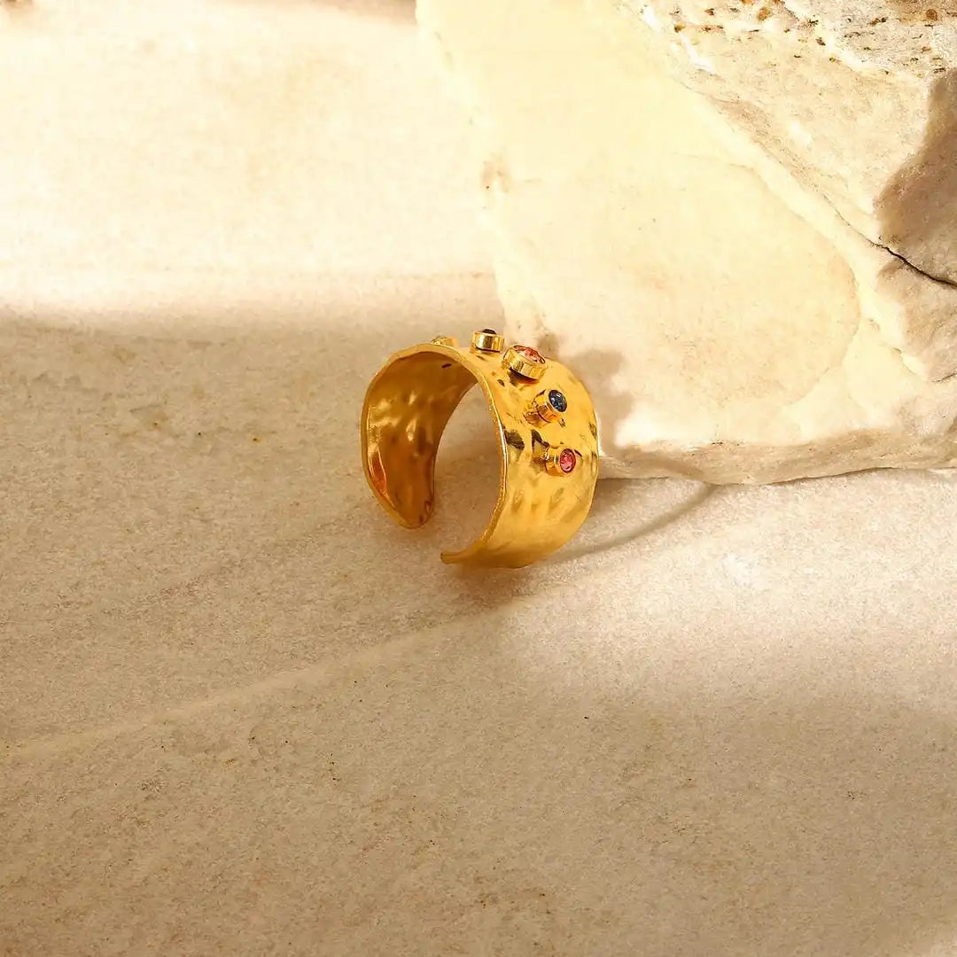 Vintage Gouden Cubic Zirconia Ring