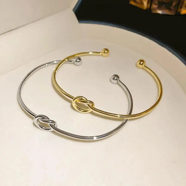 Gouden Knoop Verstelbare Armband