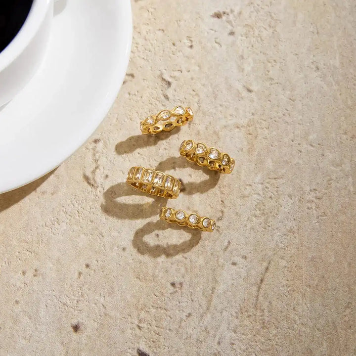 Variëteit Baguette Zirkonia Ring Set