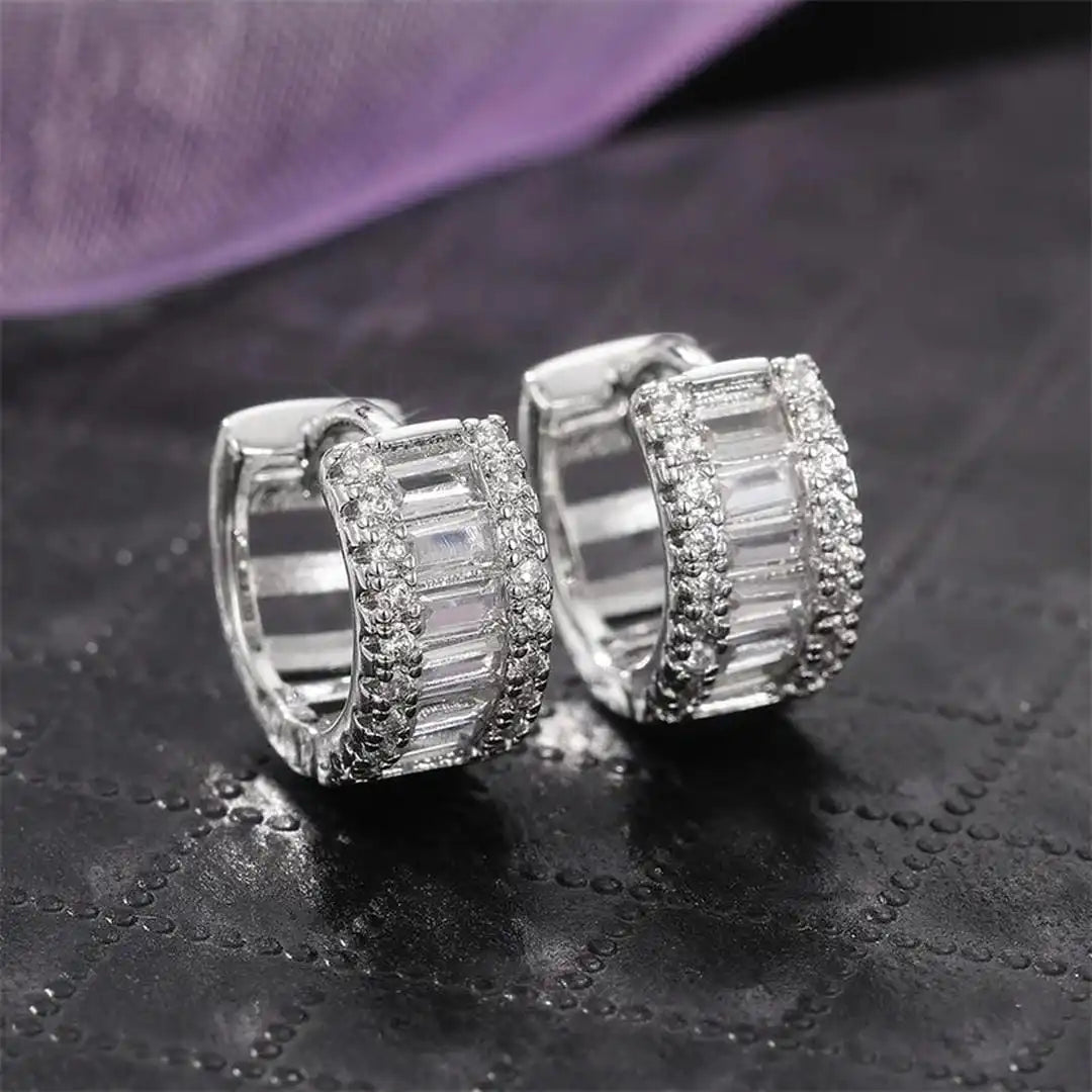Mini Baguette Zirconia Oorbellen