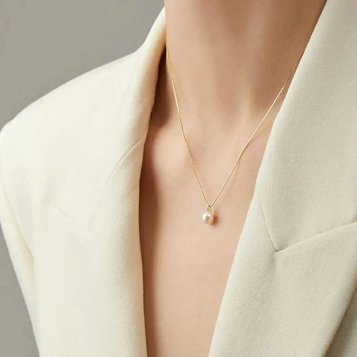 Tijdloze Parel Hanger Ketting