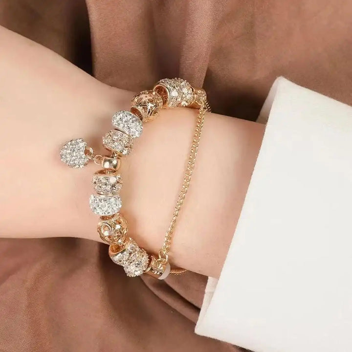 Chunky Gouden Hart Armband