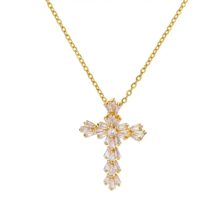 Tijdloze Zilveren Zirconia Kruis Ketting