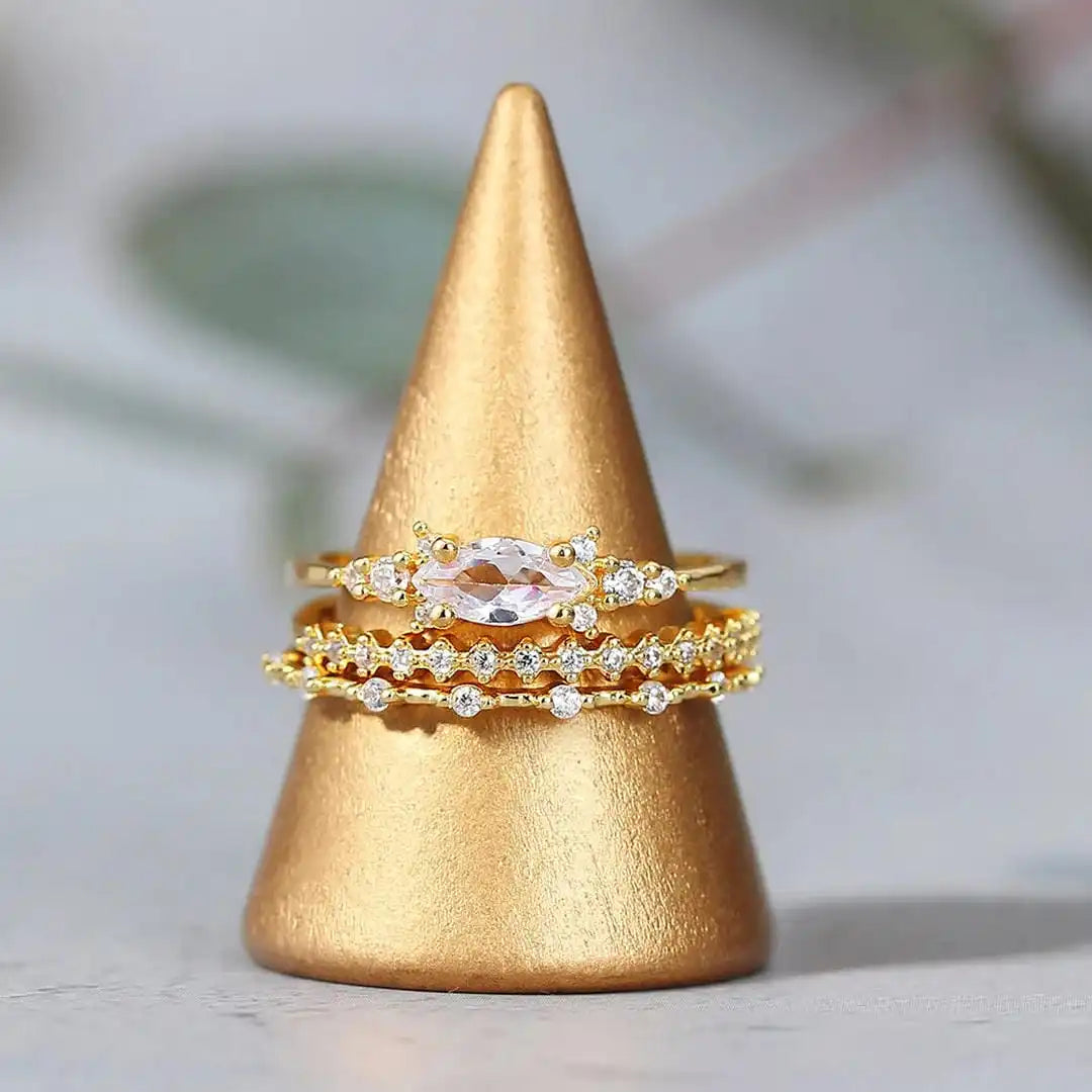Mila Gouden Ringen Set