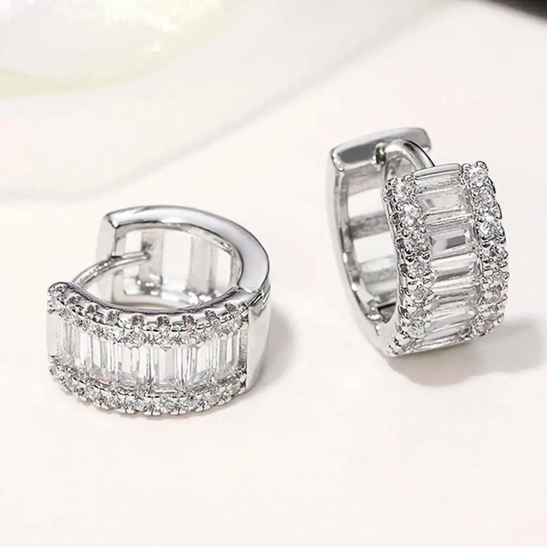 Mini Baguette Zirconia Oorbellen
