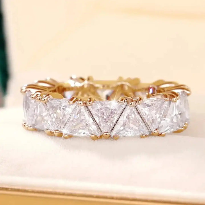 Vintage Driehoek Steenring