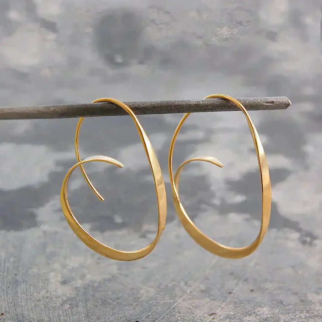 Open Spiral Drop Oorbellen