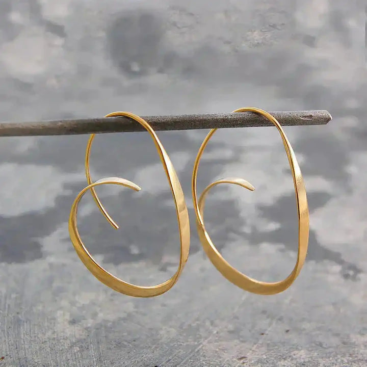 Open Spiral Drop Oorbellen