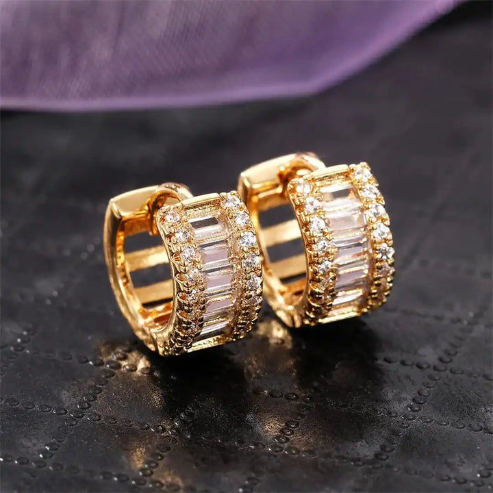 Mini Baguette Zirconia Oorbellen