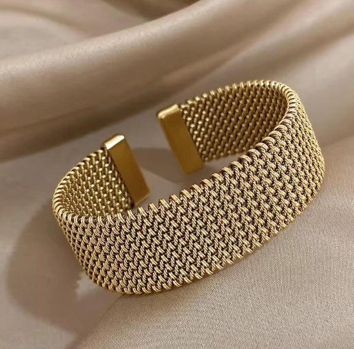 Vintage Vlecht Mesh Open Klassieke Armband
