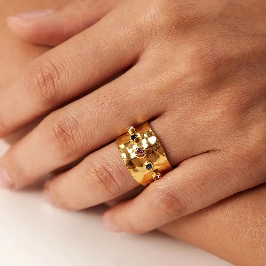 Vintage Gouden Cubic Zirconia Ring