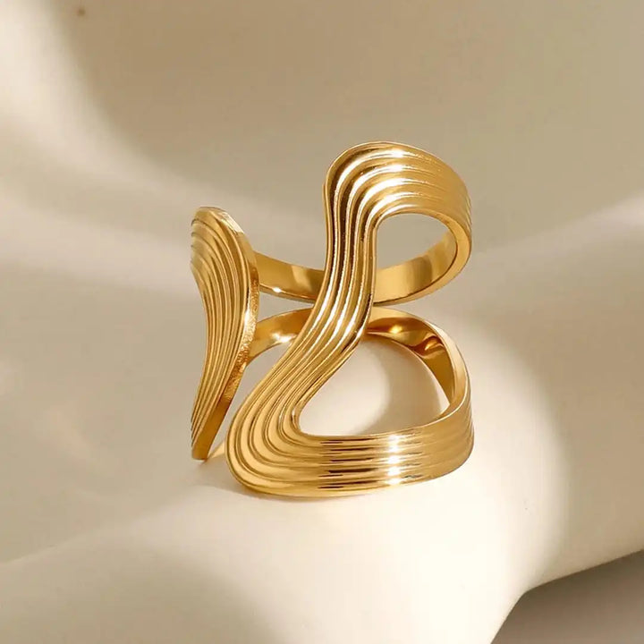 Exquise Gouden Kralenring