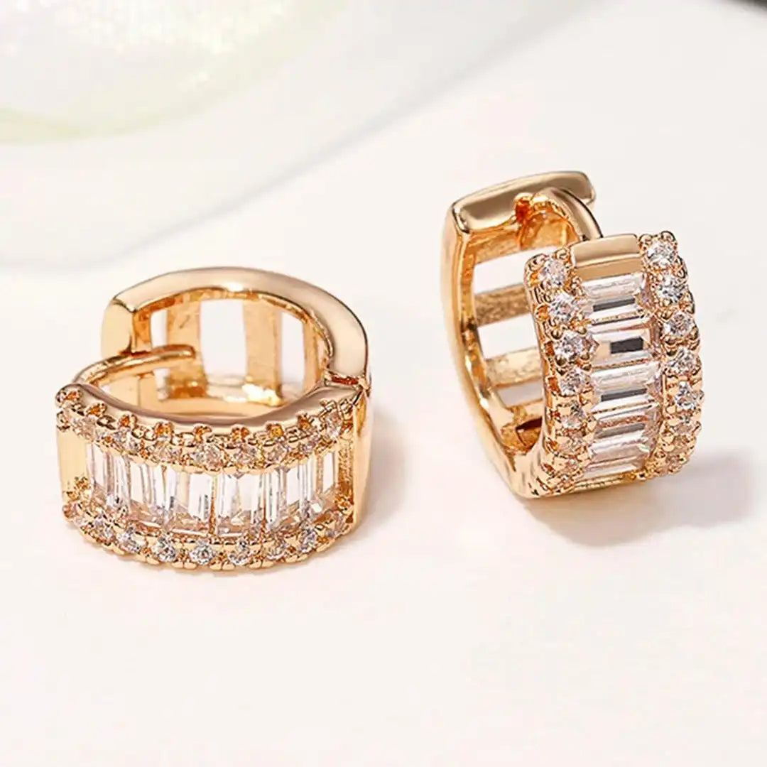 Mini Baguette Zirconia Oorbellen