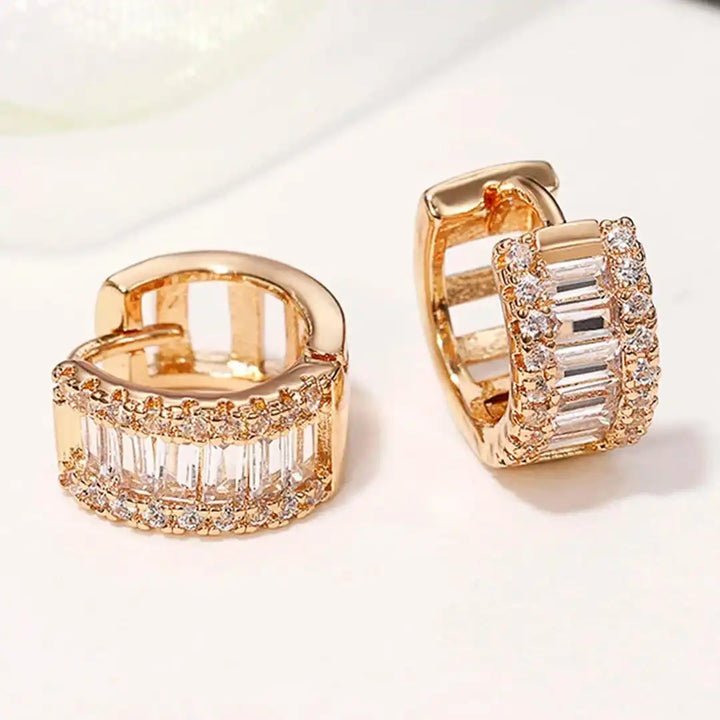 Mini Baguette Zirconia Oorbellen