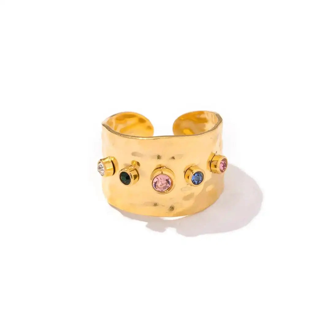 Vintage Gouden Cubic Zirconia Ring