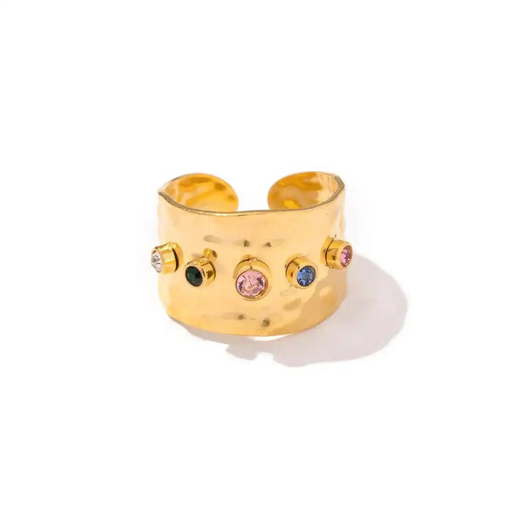 Vintage Gouden Cubic Zirconia Ring