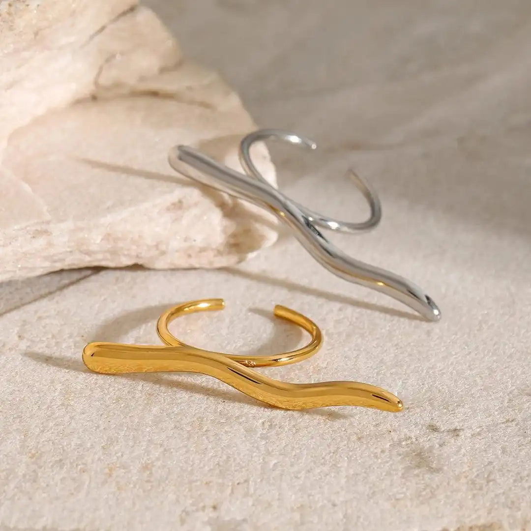 Minimalistische Gouden Tak Ring