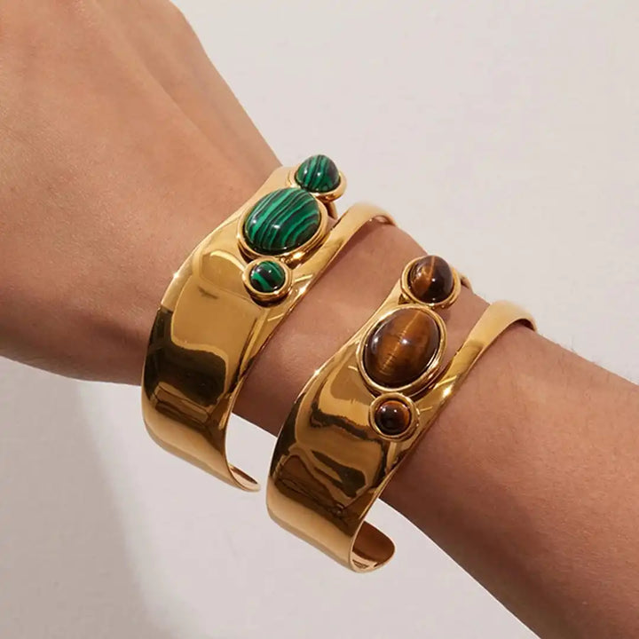 Vintage Gouden Tijgeroog Armband