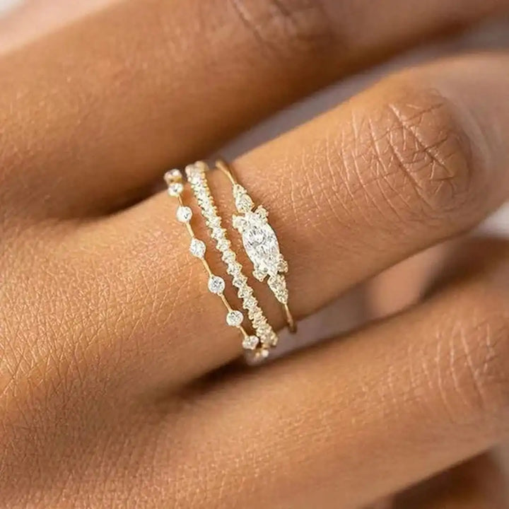 Mila Gouden Ringen Set