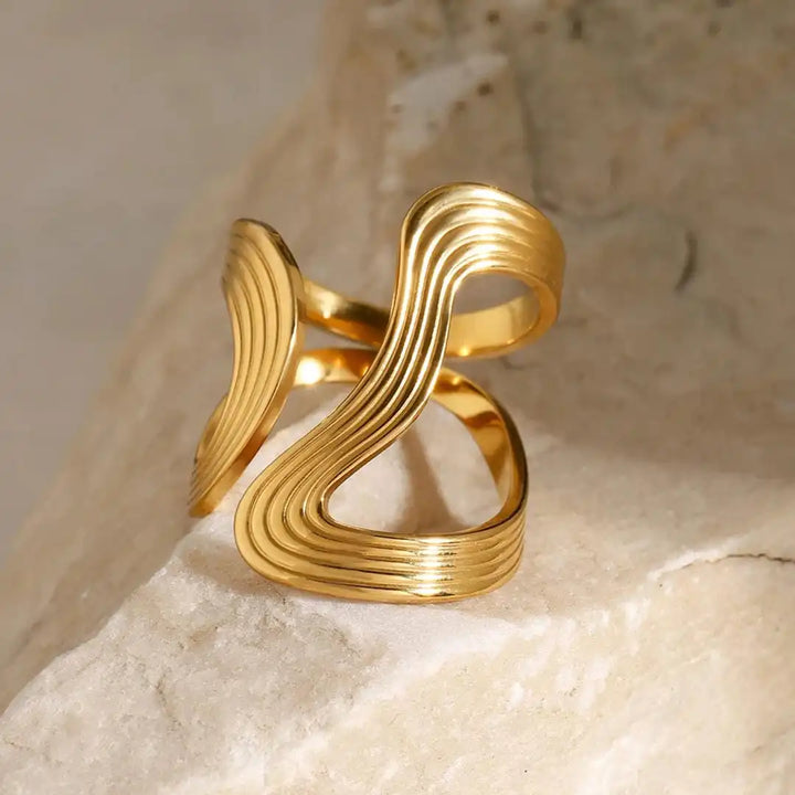 Exquise Gouden Kralenring