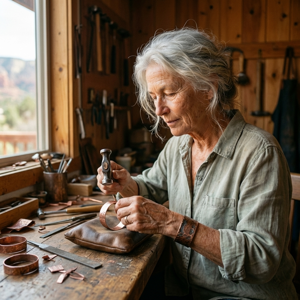 Vera's Stone Copper Bracelet