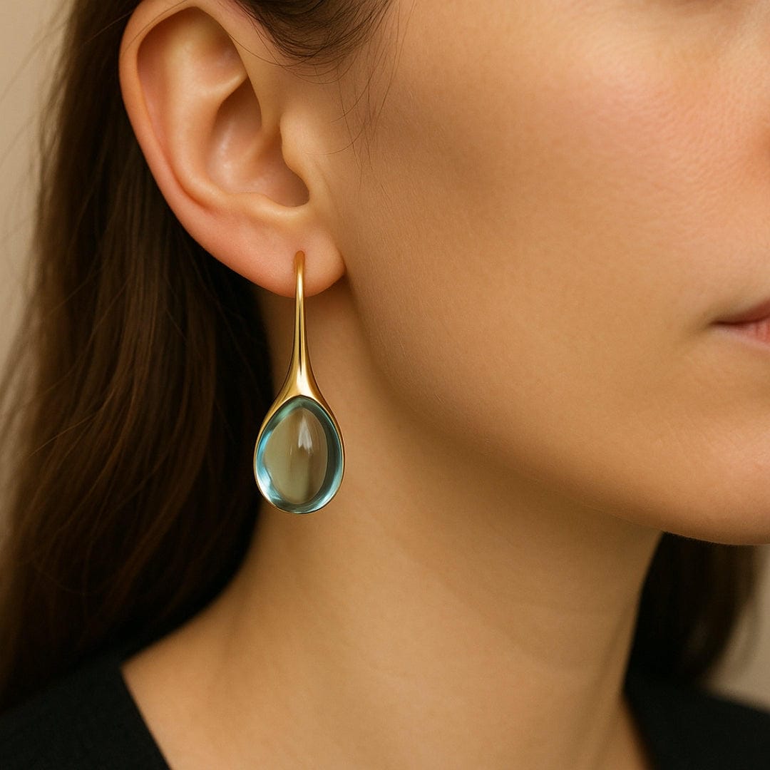Minimalistische Kristallen Dangle Oorbellen