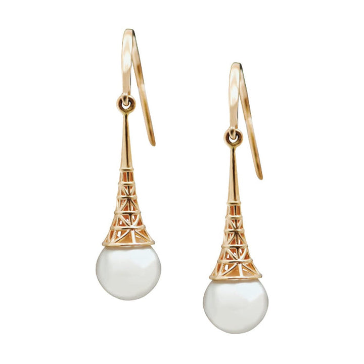 Gouden Vintage Parel Oorbellen