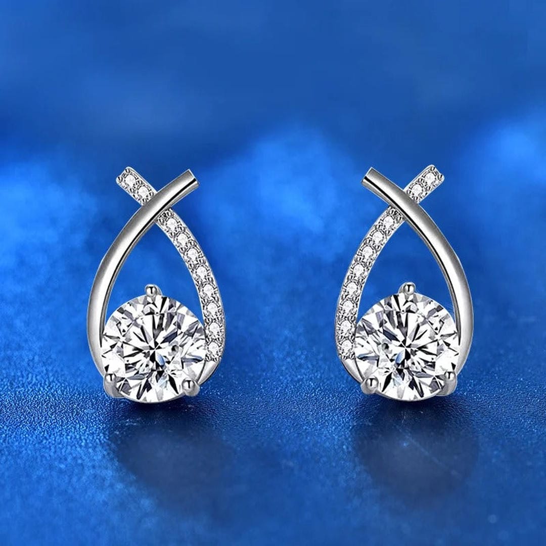 Luxe Gedraaide Druppel Cubic Stud Oorbellen