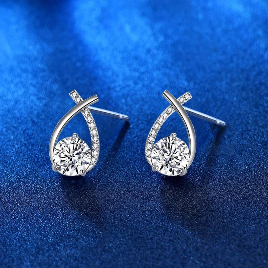 Luxe Gedraaide Druppel Cubic Stud Oorbellen